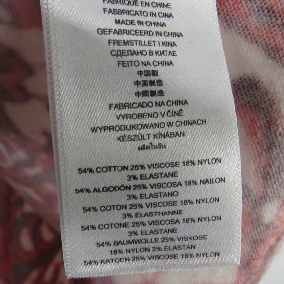 Michael Kors Red Paisley Dress Short Sleeve A-Line Midi Dress Semi Formal XS - Picture 6 of 6